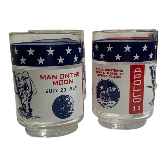 Vintage Libbey Nasa Apollo Missions 11-14 Carafe and Glass Set - Picture 5 of 6